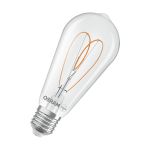 Osram Vintage 1906 LED E27 Edison Filament Clear 7.2W 806lm - 927 Extra Warm White | Best Colour Rendering - Dimmable - Replaces 60W