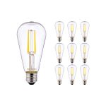 Multipack 10x Noxion Lucent LED E27 Pear Filament Clear 4W 470lm - 827 Extra Warm White | Replaces 40W