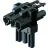 Lupa-con T-Splitter 3-fold 1x Male ,2x Female zw. EPCOM/3