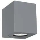 Nordlux Canto Kubi 2 Wall Light Aluminium Grey Up & Down - 10.6W 500lm - 830 Warm White | IP44