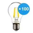 Multipack 100x Noxion Lucent LED E27 Pear Filament Clear 7W 806lm - 840 Cool White | Replaces 60W