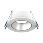 Noxion LED Spot Ares Deep ring White - With Inner Ring Silver | Cutout 68mm - incl. GU10 Fitting